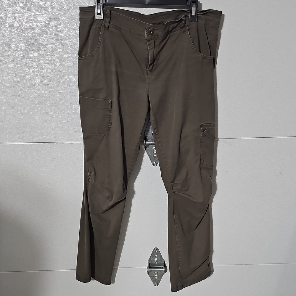 Contrast Women's Brown Upstyled Cargo Pants